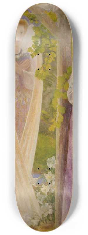 Arthur Hughes - The Annunciation 8.25 inch art skate deck
