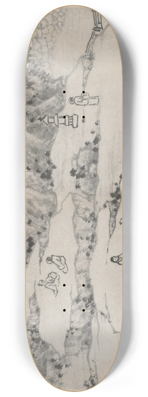 Shen Zhou - The Nodding Stone Terrace, Tiger Hill, and the Thousand-Man Seat 8.25 inch art skate deck