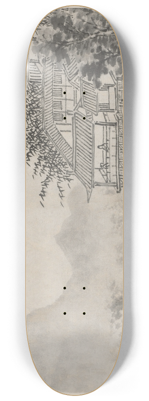 Shen Zhou - The Thousand Acres of Clouds 8.25 inch art skate deck