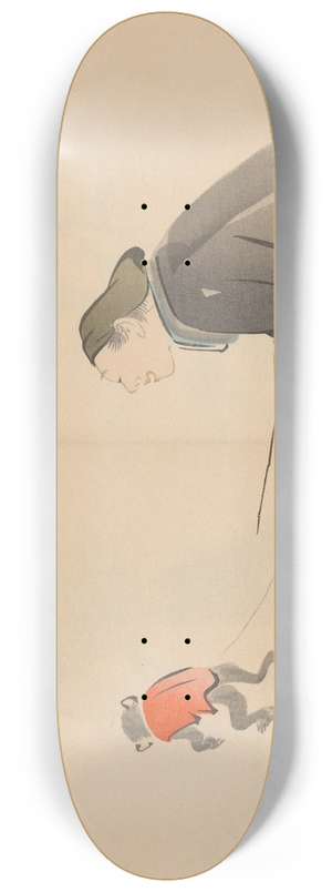 Shibata Zeshin - Zeshin iboku tairyukyo gafu, Pl.02 8.25 inch art skate deck