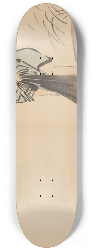 Shibata Zeshin - Zeshin iboku tairyukyo gafu, Pl.03 8.25 inch art skate deck