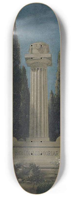 Sigmund Landsinger - Tomb of Arnold Bcklin at the Cemetery Agli Allori 8.25 inch art skate deck