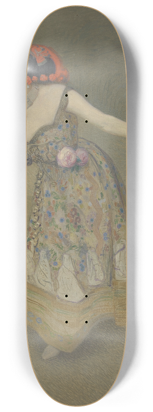 Sigmund Walter Hampel - Spanische Tnzerin (Portrt der Mlle E.) 8.25 inch art skate deck