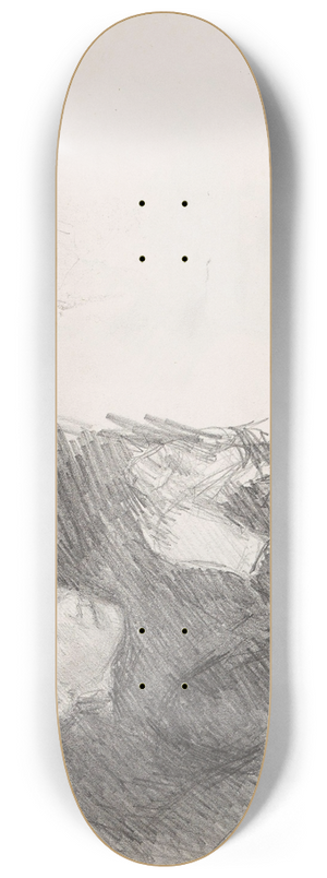 Signe Scheel - Kvinneportrett; fragment 8.25 inch art skate deck