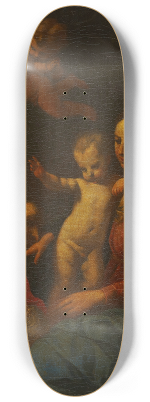 Simone Cantarini - Madonna and Child, worshipped by St Carlo Borromeo 8.25 inch art skate deck Simone Cantarini - Madonna and Child, worshipped by St Carlo Borromeo 8.25 inch art skate deck
