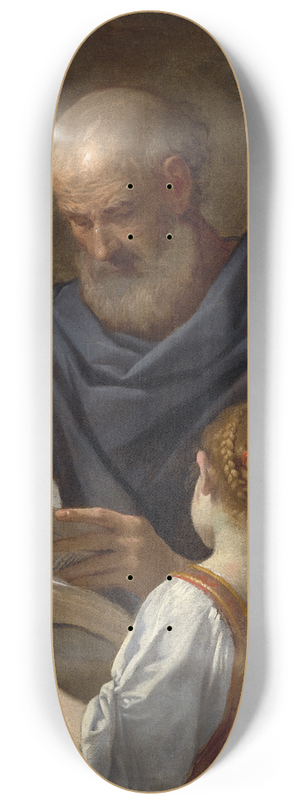 Simone Cantarini - Saint Matthew and the Angel 8.25 inch art skate deck Simone Cantarini - Saint Matthew and the Angel 8.25 inch art skate deck