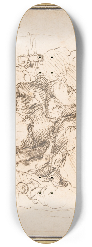 Simone Cantarini - The Holy Trinity in Glory 8.25 inch art skate deck Simone Cantarini - The Holy Trinity in Glory 8.25 inch art skate deck