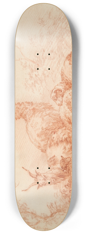Simon van der Does - Sheep and GoatResting 8.25 inch art skate deck