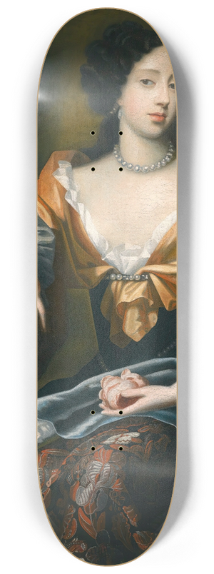 Simon Verelst - Portrait Of Mary Of Modena(1658-1718) 8.25 inch art skate deck
