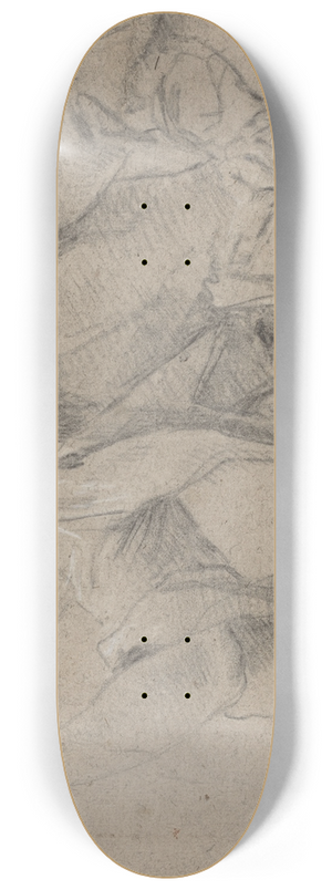 Simon Vouet - A Bearded Man with a Staff 8.25 inch art skate deck