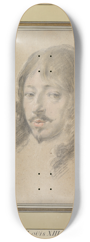 Simon Vouet - Portrait of Louis XIII 8.25 inch art skate deck