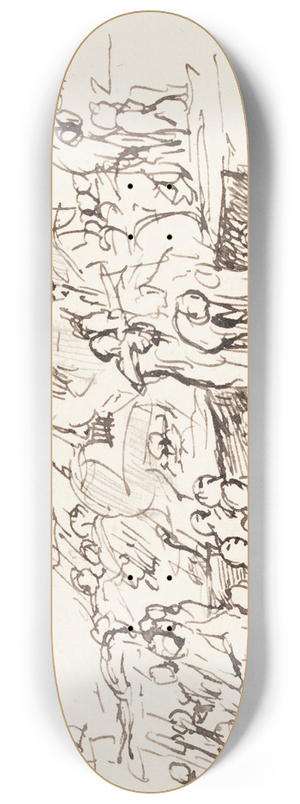 Sir David Wilkie - Battle Scene 8.25 inch art skate deck