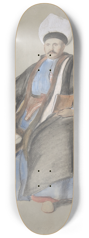 Sir David Wilkie - Portrait of Abram Jacob Messir 8.25 inch art skate deck