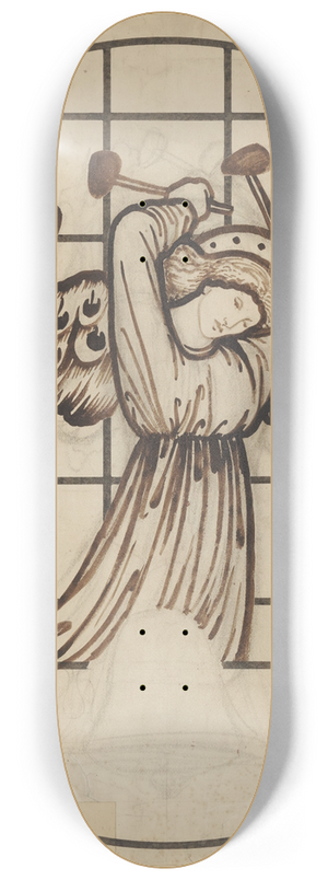 Sir Edward Coley Burne-Jones - Angel Playing on Bells II 8.25 inch art skate deck