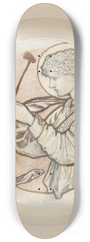 Sir Edward Coley Burne-Jones - Angel Playing on Bells II 8.25 inch art skate deck