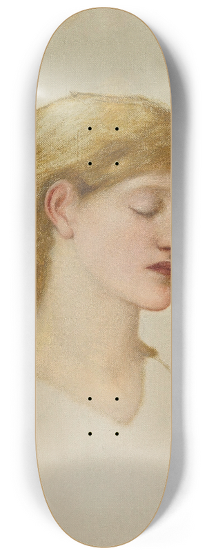 Sir Edward Coley Burne-Jones - Head Of A Woman 8.25 inch art skate deck
