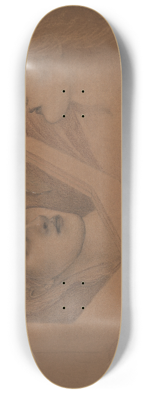 Sir Edward Coley Burne-Jones - Study for The Baleful Head 8.25 inch art skate deck