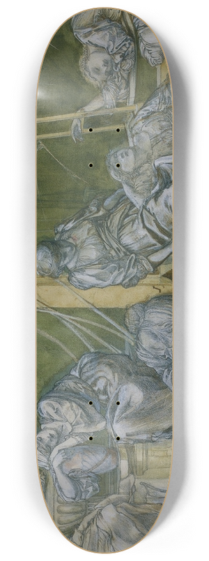 Sir Edward Coley Burne-Jones - The Garden Court 8.25 inch art skate deck