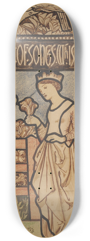 Sir Edward Coley Burne-Jones - The Song of Solomon  As the Lily among Thorns 8.25 inch art skate deck