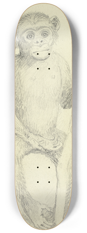 Sir Edwin Henry Landseer - Orangutang 8.25 inch art skate deck