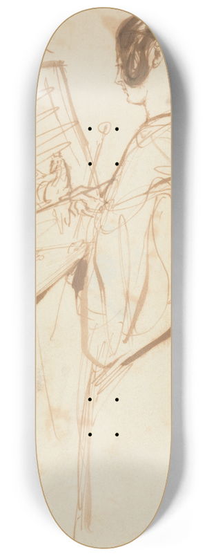 Sir Francis Grant - A Lady Painting 8.25 inch art skate deck