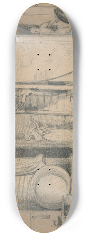 Sir George Hayter - Kitchen; Interior, Stone Crouch 8.25 inch art skate deck Sir George Hayter - Kitchen; Interior, Stone Crouch 8.25 inch art skate deck