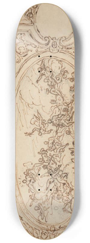Sir James Thornhill - Design for a Ceiling. 8.25 inch art skate deck Sir James Thornhill - Design for a Ceiling. 8.25 inch art skate deck