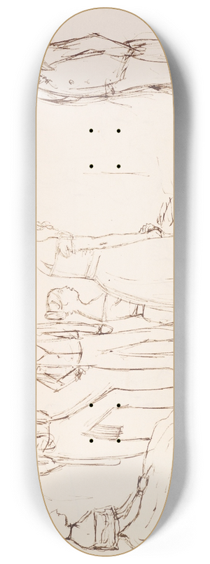 Sir John Everett Millais - Sketch of an Evening Party 8.25 inch art skate deck