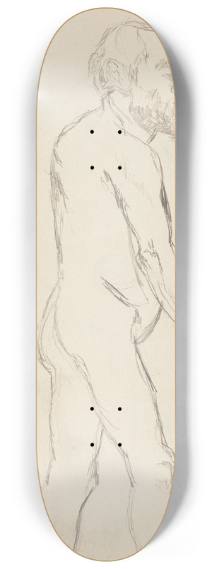 Adolf Sternschuss - akt stojcego brodatego mczyzny 8.25 inch art skate deck