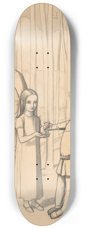 Sir John Everett Millais - Study for The Woodmans Daughter 8.25 inch art skate deck