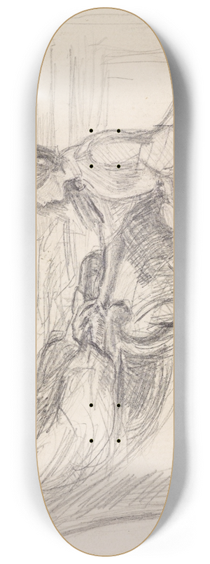 Sir John Everett Millais - Tennysons The Grandmothers Apology  Figure Study 8.25 inch art skate deck