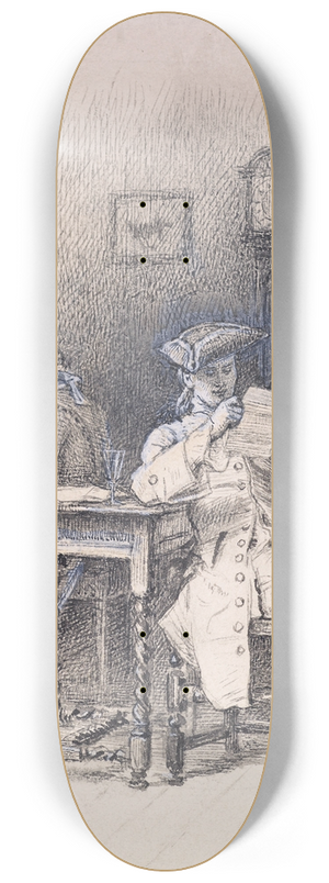 Sir John Everett Millais - Thackerays Barry Lyndon  The intercepted Letters 8.25 inch art skate deck
