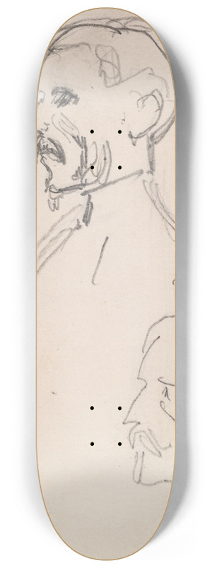 Sir John Everett Millais - Two Head Studies in Profile 8.25 inch art skate deck