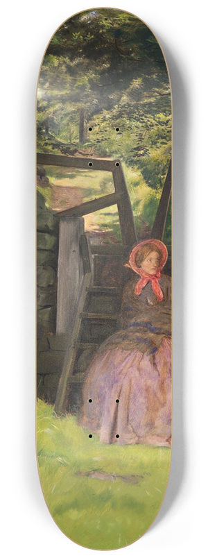 Sir John Everett Millais - Waiting 8.25 inch art skate deck