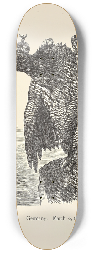 Sir John Tenniel - Germany, March 9, 1888 8.25 inch art skate deck