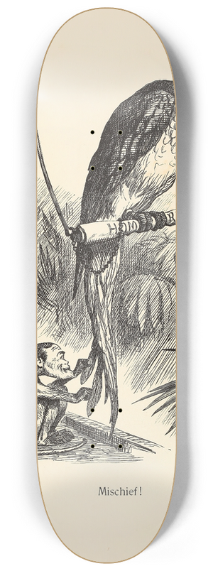 Sir John Tenniel - Mischief! 8.25 inch art skate deck