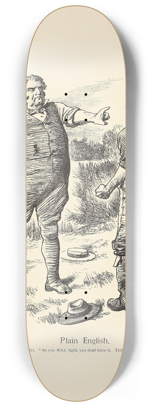 Sir John Tenniel - Plain English 8.25 inch art skate deck