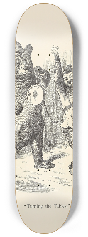 Sir John Tenniel - Turning the Tables 8.25 inch art skate deck