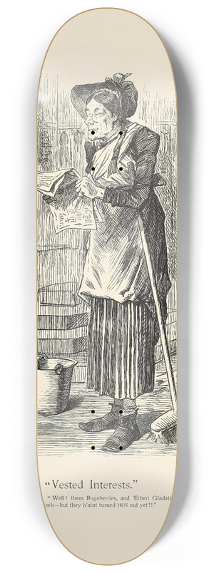 Sir John Tenniel - Vested Interests 8.25 inch art skate deck