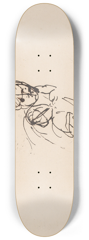 Sir Joshua Reynolds - Figure Sketch 8.25 inch art skate deck