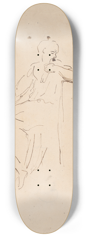 Sir Joshua Reynolds - Seated Man 8.25 inch art skate deck