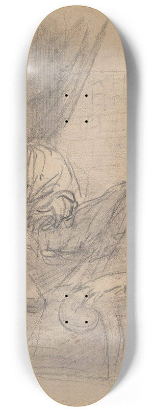 Sir Joshua Reynolds - Two Men Seated 8.25 inch art skate deck