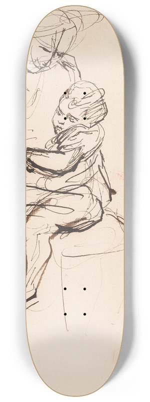 Sir Joshua Reynolds - Woman and Child 8.25 inch art skate deck