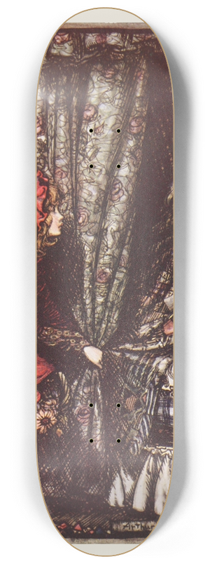 Arthur Rackham - O Grandmother, what big ears you have got, she said 8.25 inch art skate deck