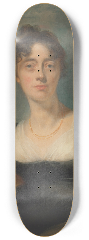 Sir Thomas Lawrence - Portrait of a lady, traditionally identified as Mrs Bevan 8.25 inch art skate deck