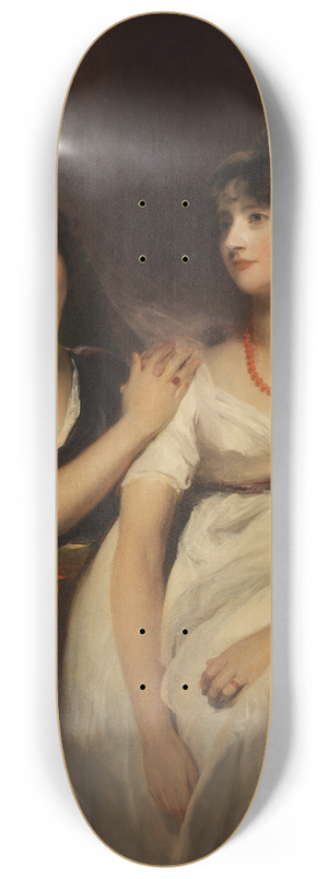Sir Thomas Lawrence - Portrait of Charlotte and Sarah Carteret-Hardy 8.25 inch art skate deck