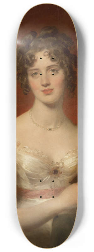 Sir Thomas Lawrence - Portrait Of Mary Anne Bloxam (Later Mrs. Frederick H. Hemming) 8.25 inch art skate deck