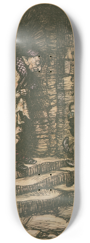 Arthur Rackham - Puss in boots. 8.25 inch art skate deck