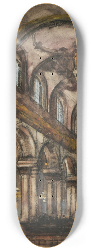 Sir William Eden - Church Interior 8.25 inch art skate deck
