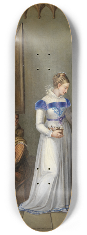 Sophie Reinhard - Markgrfin Anna von Baden-Durlach verteilt Almosen an Arme und Kranke 8.25 inch art skate deck
